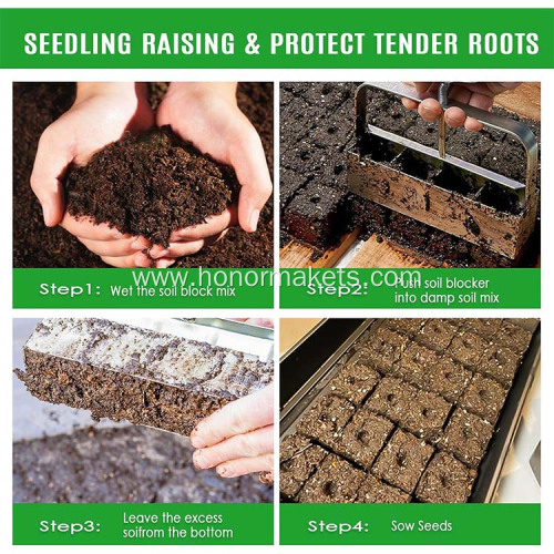 Hot sale Manual Soil Block Maker 8 Soil Blocker garden Soil Blocking Tool for Seed Stater Tray garden hand tools
